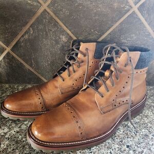 Johnston & Murphy Brown Wingtip Leather Boots